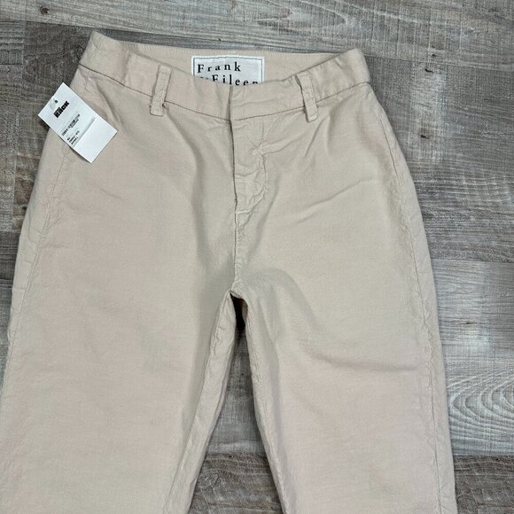 NWT Frank & Eileen Kinsale Blush Pink Cotton Blend Cropped Raw Hem Pants Sz 0 - Picture 6 of 14